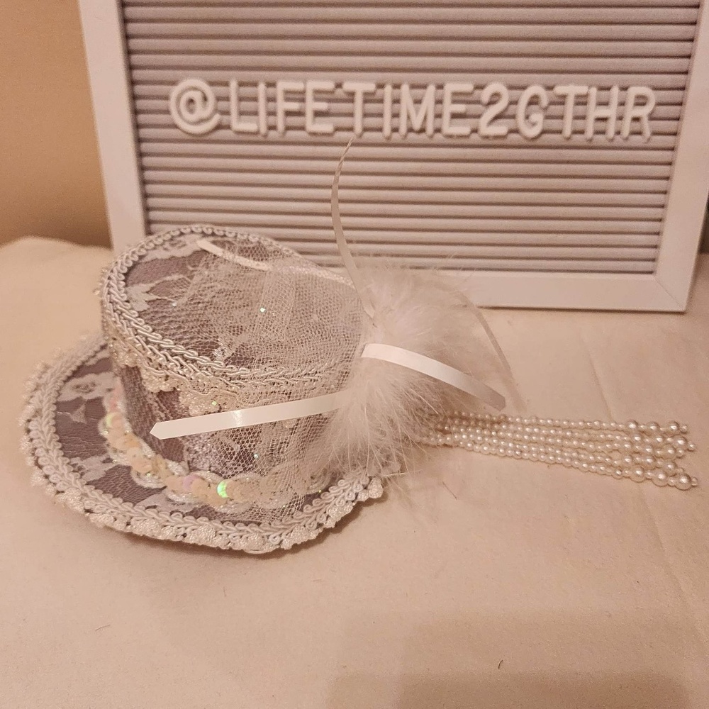 Wedding Lace & Faux Pearls Fascinator